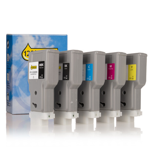 Canon PFI-320 MBK　３個 PFI-320MBK matzwart hc Volledig nummer Canon Inkt cartridges